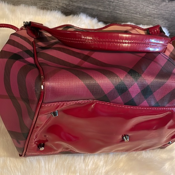 Burberry Raspberry Gradient Supernova Check Bilmore Tote LIMITED EDITION - Picture 8 of 15
